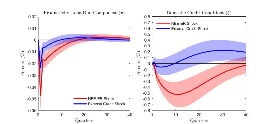 Paper Figure 3 impulse responses to external financial shocks